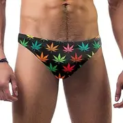 [VBFOFBV] Men's Printed Jammer Swimsuit Swim Shorts, Canadian Maple Leaf Vintage Pattern