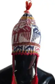 Peruvian Chullo Handmade in Alpaca Wool Andean Cordillera