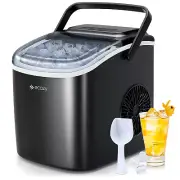 Portable Countertop Ice Maker - 9 Ice Cubes in 6 Minutes, 26 Lbs Daily Output, S