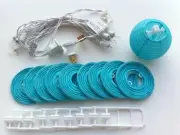 CHINESE JAPANESE BLUE COLOR PAPER LANTERN STRING LIGHTS 3"