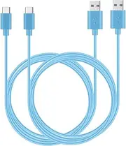 [MaGeek] (2-Pack)(1.8m) Extra Long USB Type C to USB 2.0 Cables for Samsung Galaxy S20, S10, S9, S8, S8+, Nexus 6P, LG G6, New MacBook, Google Pixel XL,OnePlus and More (Blue)