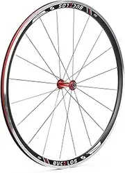 [BUCKLOS] Road Bike Wheel 700c, Aluminum Alloy QR Wheels V Brake Clincher, Double Wall Flat Spokes Bicycle Wheel Set, Rear 7-11 Speed Wheelsets Hub 30mm Rims Bike Accessories