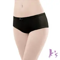在飛比找PChome24h購物優惠-【K’s凱恩絲】專利親膚超薄黑色有氧蠶絲內褲