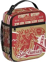 Football Lunchbox for Men Women, Reusable Insulated Tote bags, Football Insulated Lunch Box for Kids Boys Girls, Football Gifts Lunch Bag