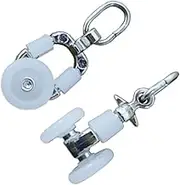 Luxshiny 20Pcs Silent Curtain Track Gliders Double Wheel Rollers for Drapes for Windows Closets and Sliding Doors Smooth Operation and Easy Installation