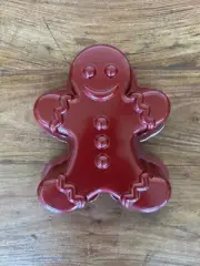 RARE Red Nordic Ware Gingerbread Man Pan-6 Cup Made in the USA
