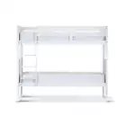 Zinnia Single Bunk Bed Frame Solid Rubber Timber Wood Loft Furniture - White