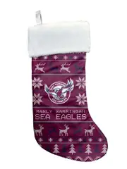 Manly Sea Eagles NRL Christmas Stocking Gift Bag Sock Xmas Hanging Ornament