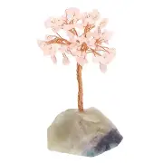 Crystal Tree Gifts for Women Handcrafted Tree of Life Stones Pink