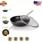 Versatile 12-Inch Stir-Fry Pan - Nonstick, Oven Safe & Ideal for Induction