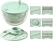 Salad Vegetable Chopper, Large Pump Salad Tririfuger - Spinner Worktop Pump Dryer - Vegetable Dryer Slim, Pump Spinner, C Tool, C Pump