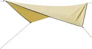 YSSOA Camping Tarp Waterproof Hammock Rain Fly Lightweight 210T Polyester Beige