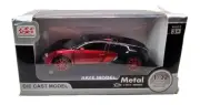 Double Horses Bugatti Veyron Jiaye 1:32 Metal Die Cast Model Car, Red & Black