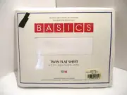 Westpoint Stevens Basics No Iron Twin Flat White Sheet (NIP)