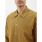 全新現貨！MASSIMO ALBA JASON PINSTRIPED SHIRT 芥末黃直條紋長袖襯衫-S號