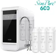 SimPure 600GPD 7 Stage Reverse Osmosis Tankless Water System Extra 2-Year Filter