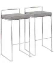 Lumisource Set of 2 Fuji Stacker Barstools