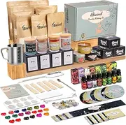 [TBWIND] Candle Making Kit, Soy Candle Making Supplies DIY Candle Craft Tools for Adults, Kids, Beginners with 8 Pleasant Scents, Melting Pot, Wicks, Wax, Dyes & More - DIY Starter Candle Making Kit