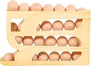 Egg Holder for Fridge - Slide Egg Organizer - Space-Saving Egg Roller, 4-Layer Egg Storage Container for Home Restaurant