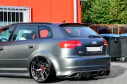 For Audi S3 8P 09-12 Performance Rear Bumper diffuser addon with ribs fins Skirt (for: Audi)