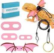 Bearded Dragon Leash and Harness Set, Adjustable Lizard Harness with Wings, Cool