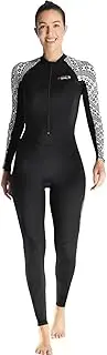 [DIVE & SAIL] Dive Skin Full Body Rash Guard for Women Men Swimsuit Wetsuit Sport Skin Front Zipper One Piece for Diving Surfing Kayaking