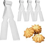 Pastry Tongs | Metal Kitchen Tongs, Pie Maker Tweezers | Decoration and Sealing Cookie Maker Pastry Tool, Pie Crust Crimper for Pasta, Scones, Mochi