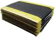 Industrial Grade Anti-Fatigue Floor Mat Comfort Step with Textured Pattern Anti-Stepping,Slip and Pressure,Easy to Clean and Can Be Tiled at Will(Black)(120×120Cm)