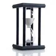 30 Minutes Hourglass Sand Timer, Black Frame Sand Clock 30 min White Sand
