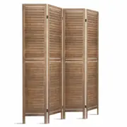 Artiss 4 Panel Room Divider Screen Timber Oak