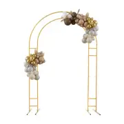 Gold Round Arch Rack Wedding Party Arch Frame Backdrop Decor Arch Stand Shelf