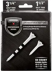 Maxfli Performance Series Low Resistance Golf Tees - 50 Pack