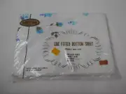 VTG Sleepy Time Bottom Fitted Sheet Double Bed Floral white NOS
