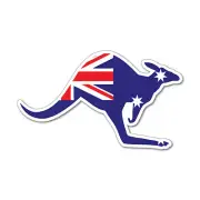 Kangaroo Australian Flag Sticker Aussie Car Flag 4x4 Funny Ute #6690EN