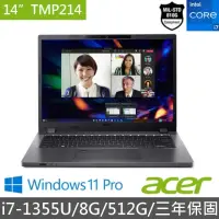 在飛比找momo購物網優惠-【Acer 宏碁】14吋i7商用筆電(TravelMate 