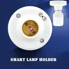 Sound Light Control LED Bulb Socket Lamp Base Switch Adapter E27 Lamp Holder