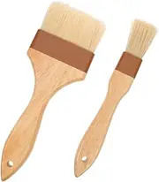PRETYZOOM 2-Piece BBQ Oil Brush Set Basting Brush for Cooking Grilling Baking Non-Stick Easy to Clean Australian Kitchen Tool