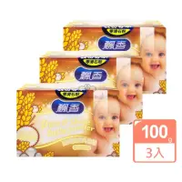 在飛比找momo購物網優惠-【飄香】嬰兒漢式爽身粉100gX3組(附粉撲+贈米飛兔童巾/