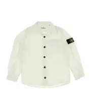 Stone Island Junior Compass Badge Buttoned Shirt 8Y,12,6Y,4Y,14Y,6,2Y,12Y,10Y White