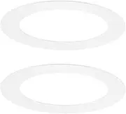 uxcell 2-Pack Goof Rings for 2 Inch Recessed Lights, 2.2" ID 3.4" OD Durable Steel Trim Ring Flush Mount White Can Light Trim Ring Cover for Ceiling Can Downlights