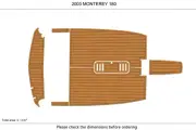 2007 MONTEREY 180 FS Swim Platform Cockpit Boat EVA Foam Faux Teak Deck Flooring