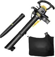 ASSYA 3 in 1 Backpack Leaf Blower, 3800W 6-Speed Garden Powerful Blower with 40L Storage Bag and 30M Extension Cord Leaf Vacuum