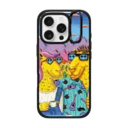 iPhone 16 Pro Impact Ring Stand Case MagSafe Compatible Emma and Dave the Camel Couple Phone Case by Mulga