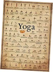 WESIEVYA Canvas Yoga Poses Poster Delicate Wall Art Decor for Home Studio Unframed Design for Photography Giving Unique Yoga Posture Wall Decoration