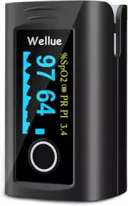 Fingertip Pulse Oximeter, Blood Oxygen Saturation Monitor with Batteries, Carry