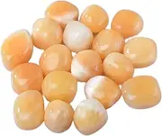 Beitmax Natural Beige Yellow Jade Tumbled Stone for Aquarium Decor, Terrarium Landscaping, Crystal Crafts, Green Plant Potting, Zen Garden, and DIY Art,0.8~1.0in/2.2lb