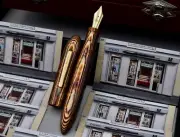 OLDWIN Classic Torpedo Arco Brown Celluloid Fountain Pen aka Solar Undulations M