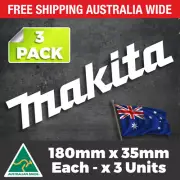 3 x MAKITA Sticker Decal - Toolbox Windshield Ute Car Tradie Mate 4x4 Van Laptop