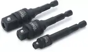 Titan 3pc Locking Impact Socket adapters 1/4" Hex to 1/4, 3/8 & 1/2" sq dr 15210