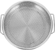 iplusmile Deep Frying Draining Tray BBQ Oil Drainer Filter Tray Kitchen Oil Filter Rack Steel Drain Rack Steamer